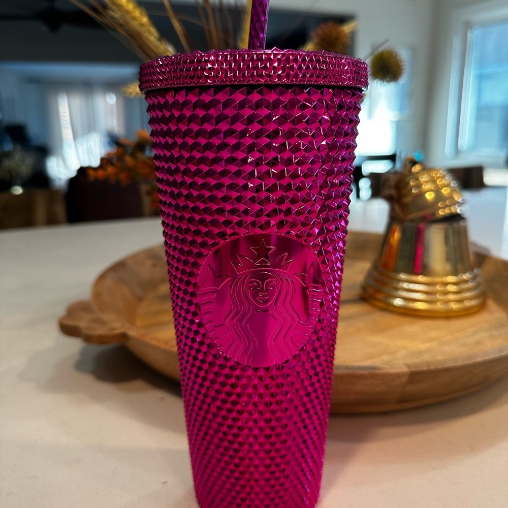Pink metallic studded Starbucks tumbler 2022